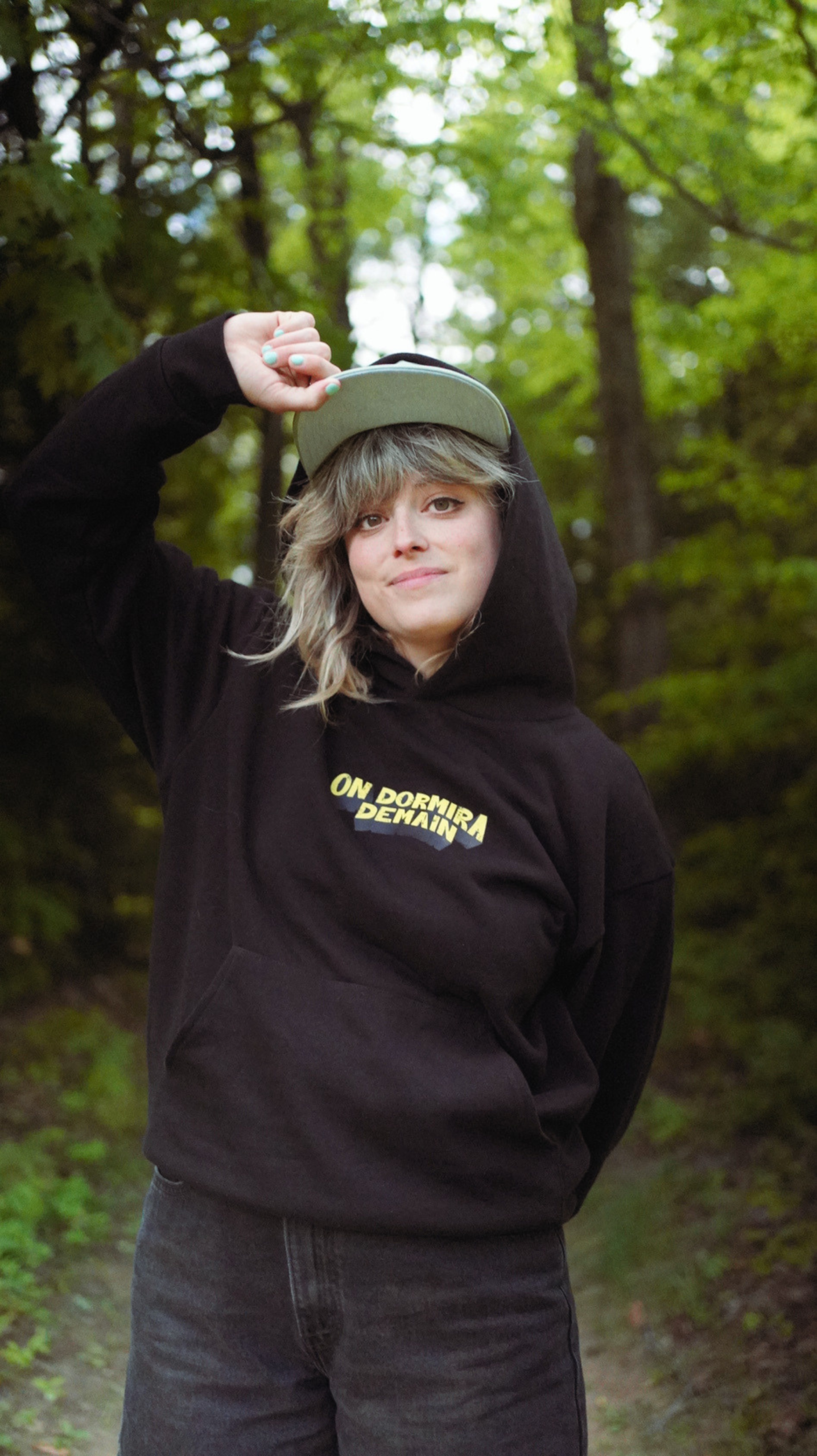 Hoodie "On dormira demain" Noir – Image 3